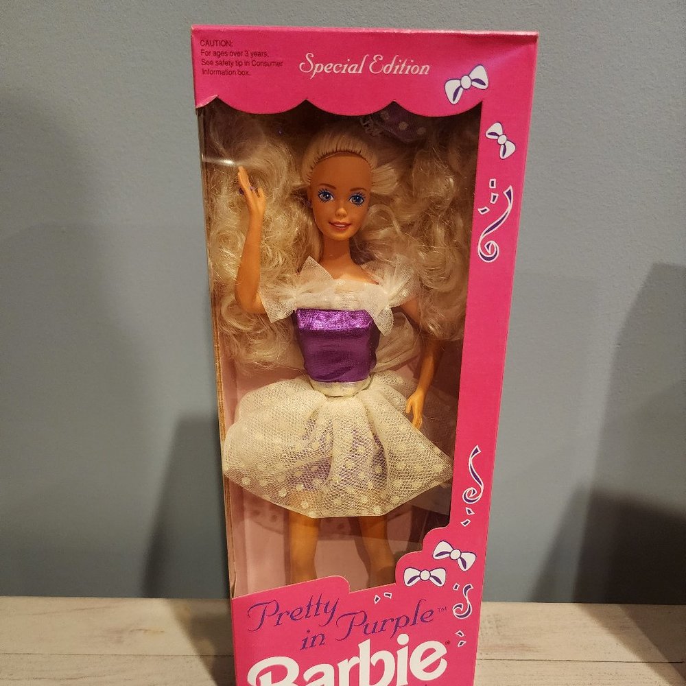 Vintage 1992 Pretty in Purple Barbie NIB